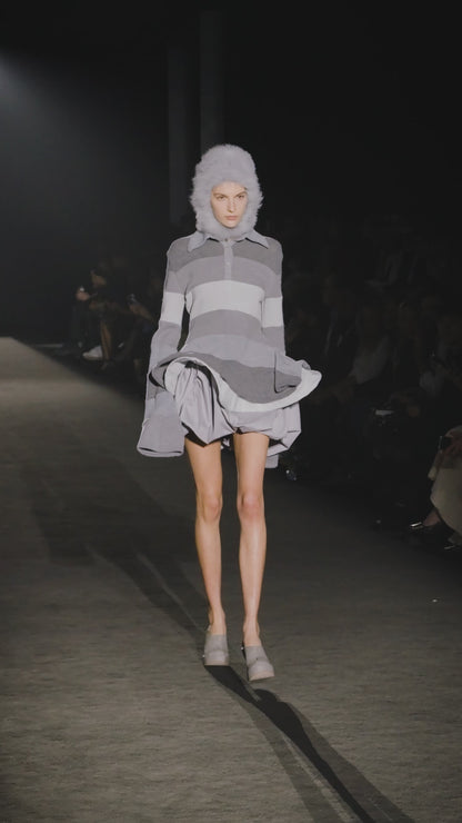 Light Grey Volume miniskirt
