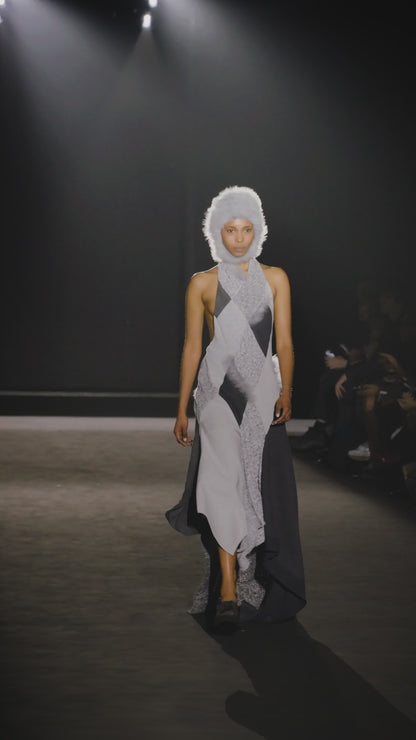 Grey Long Knit Dress