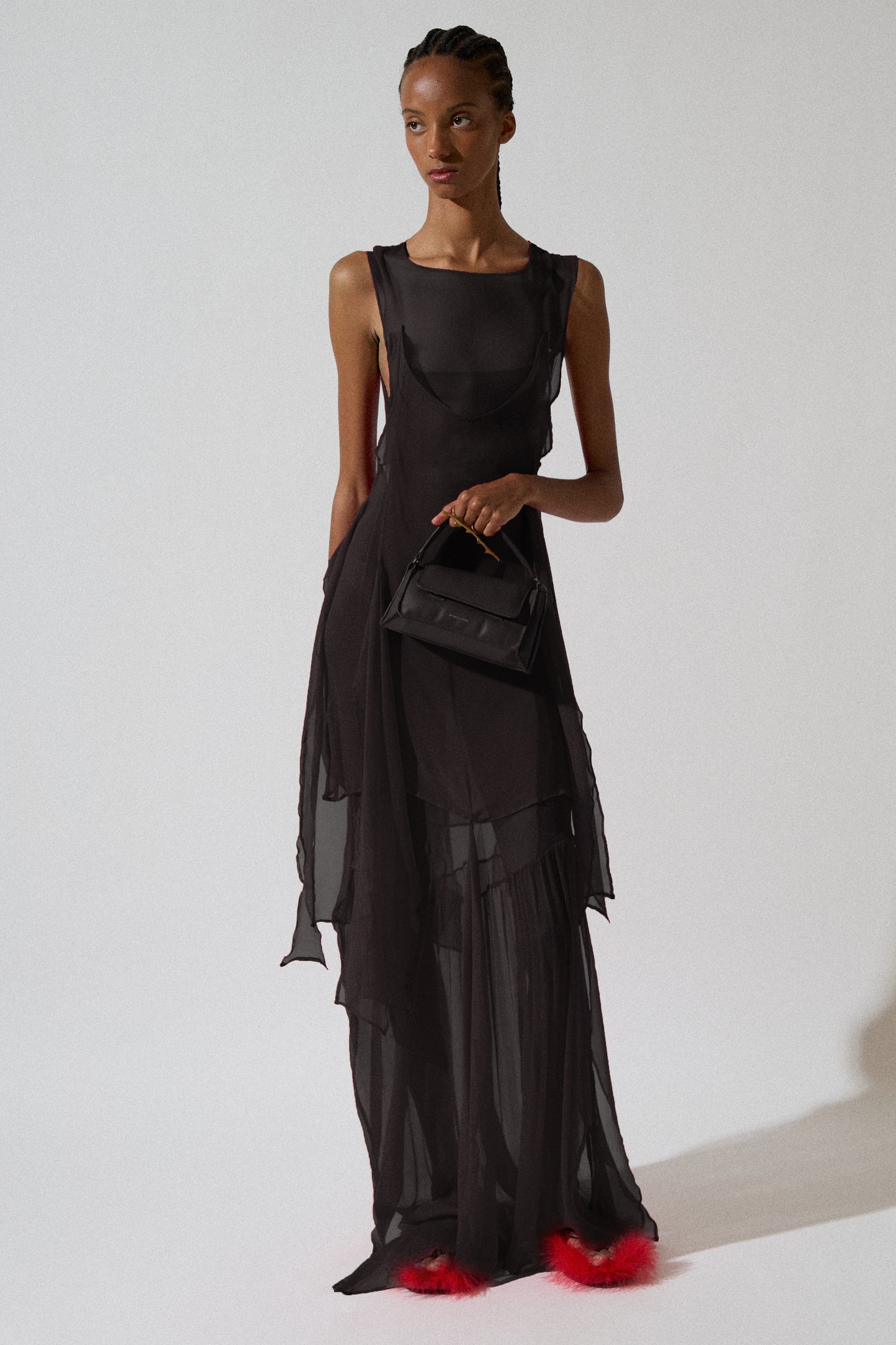 Black Silk Long Dress