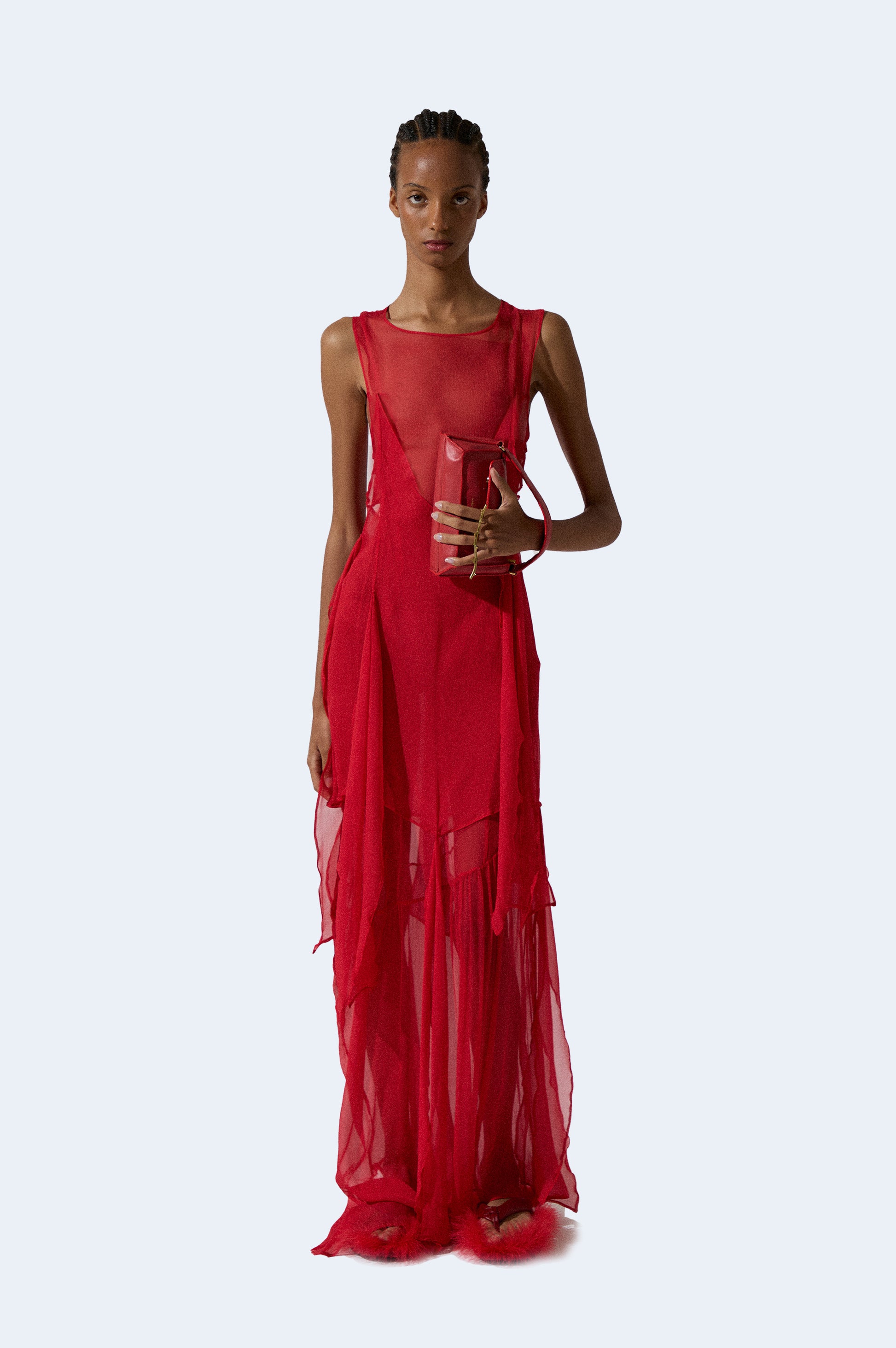 Red Silk Long Dress | Habey Club Red Silk Long Dress | Habey Club